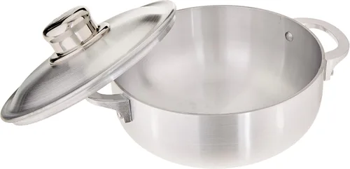 Vista 2 de Uniware Caldero de aluminio de calidad estupenda/olla común con tapa de aluminio, grosor 0.118 in, 1.7 QT