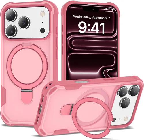 Vista 57 de Funda compatible con iPhone 12 y 12 Pro de 6.1 pulgadas con soporte de anillo magnético [protección militar contra caídas] [compatible con MagSafe]