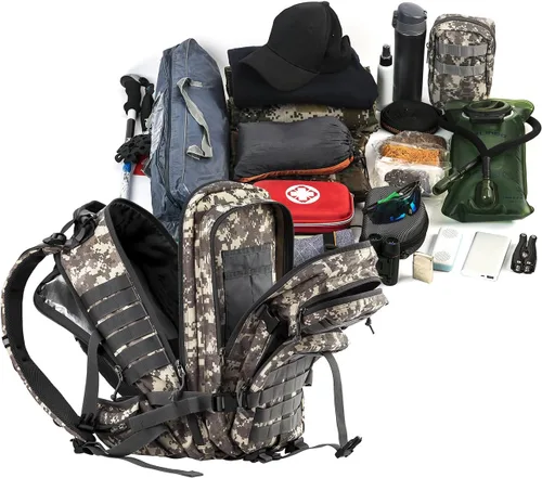Vista 6 de Mochila táctica militar, 35 l, camuflaje
