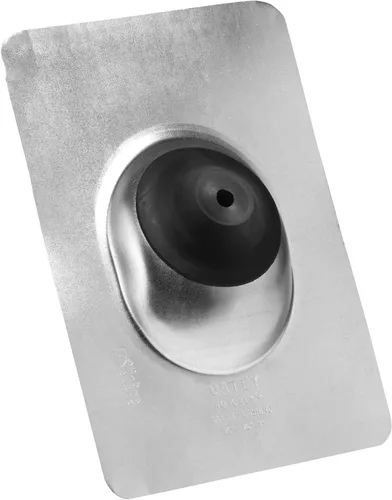 Vista 2 de Oatey 11830 galvanizado 0.5" - 1" diámetro del tubo No-Calk, techo solar intermitente 9" x 12.5" Base