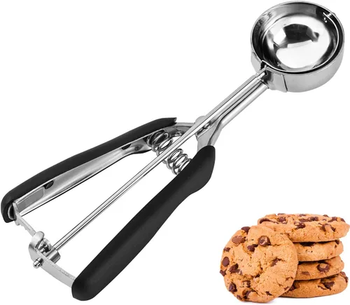Vista 19 de JUNADAEL J Cuchara de galletas de 4 cucharadas, cucharadas de galletas de 2 onzas para hornear, cuchara para magdalenas para hornear, agarre cómodo