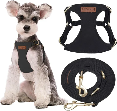 Vista 26 de Arnés para cachorros Puppytie XXS sin tirones con correa multifuncional para perro, suave ajustable, sin estrangulamiento, a prueba de escapes