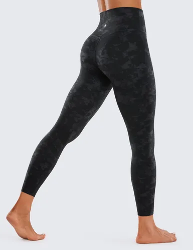 Vista 14 de CRZ YOGA Leggings de entrenamiento para mujer con sensación de desnudez cepillada de 25 pulgadas, pantalones de yoga de compresión de cintura alta