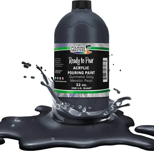 Vista 60 de Pouring Masters - Pintura acrílica premezclada de 8 onzas líquidas listas para verter, oro de 24 quilates, suministros de arte fluido para lienzo