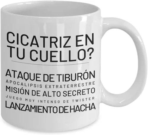 Vista 2 de Regalo de cáncer de tiroides en español Regalos para Sobrevivientes de Cáncer de Tiroides Taza de Café para Enfermedades de la Garganta Taza de Té