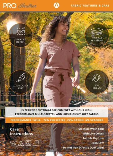 Vista 7 de Adar Pro Scrubs para mujer - Moderno cuello en V