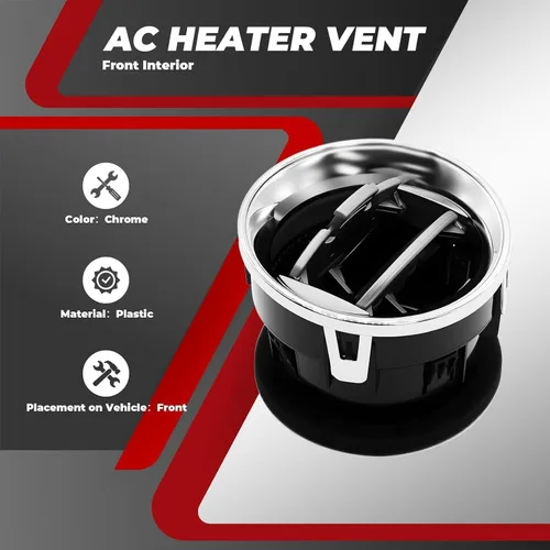 Vista 2 de Nakkaa - Juego de 4 rejillas de ventilación para tablero de instrumentos delantero, para 2009-2014 Serie F 150 Reemplazar 9L3Z-19893-CA