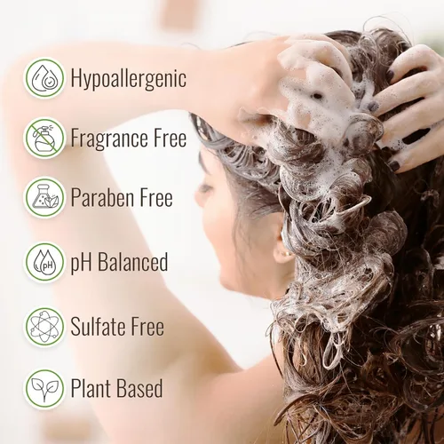 Vista 5 de Acondicionador hidratante natural para el cuero cabelludo seco y con picazón, acondicionador hidratante sin sulfatos para la caspa con aloe vera