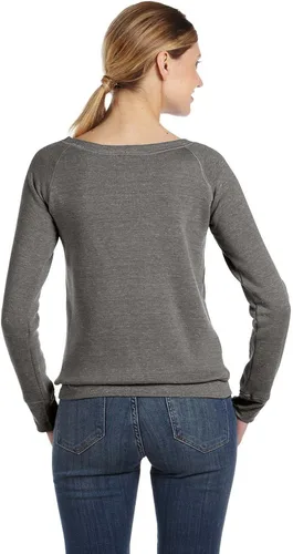 Vista 4 de Bella Canvas Sudadera de forro polar de esponja con cuello ancho (7501)