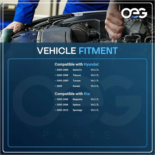 Vista 4 de Piezas de OEG nuevo alternador compatible con Hyundai Sonata Tiburon Santa Fe Tuscon V6 2.7L 2005-2009, Kia Magentis Optima Sportage 2.7L V6