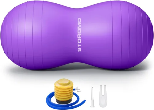 Vista 10 de pelota con forma de cacahuate, no se rompe, asiento activo para niños, para trabajo de parto, terapia, niños con TDAH – Bola de parto ecológica