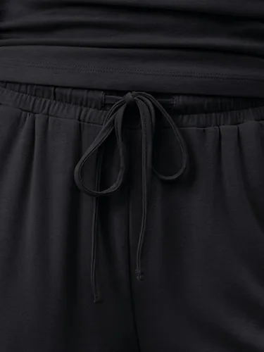 Vista 5 de Trendy Queen Conjunto de descanso de 2 piezas de verano para mujer 2026 Negro