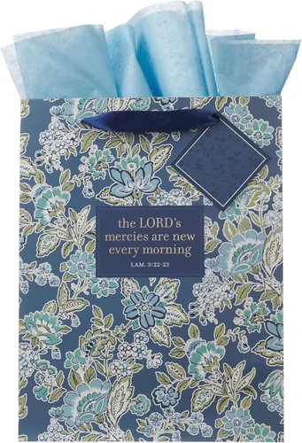 Vista 23 de Christian Art Gifts Bolsa de regalo grande de las Escrituras de Paisaje con tarjeta de felicitación y juego de papel de seda para niños: cada