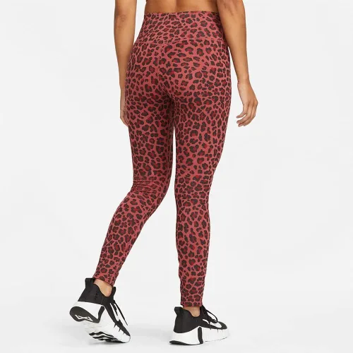 Vista 2 de Nike Dri-FIT One - Leggings de tiro medio con estampado de animales para mujer