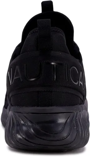 Vista 4 de Nautica Zapatillas deportivas para hombre, cómodas, informales, con cordones, a la moda, para caminar, pantalones deportivos ligeros