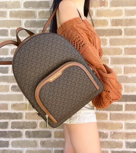Vista 5 de Michael Kors Mochila con logotipo de Jaycee, Marrón, Jaycee