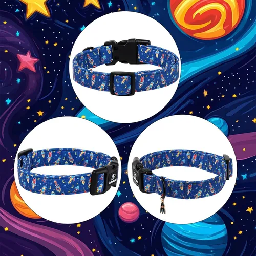 Vista 94 de Collar para perros del 4 de julio, collares patrióticos azules para cachorros y perros pequeños, ligero y ajustable 1776 collares para cachorros