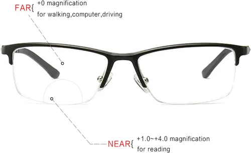 Vista 2 de COTIA Gafas de lectura fotocromáticas bifocales de aluminio de magnesio para hombres