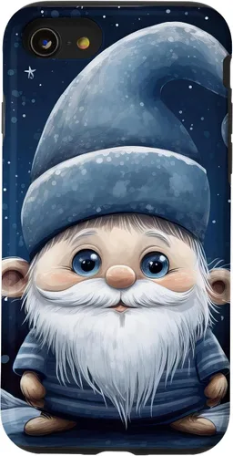 Vista 18 de iPhone 16 Funny Winter Gnome For Christmas Cute Xmas Snowflake Pattern Case