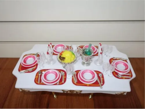 Vista 2 de Gloria Accesorios para muebles de comedor de tamaño muñeca