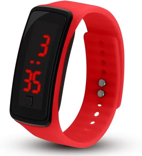 Vista 2 de Unisex Silicona LED Digital Creativa Pantalla Táctil Reloj Deportivo Pulsera 10 Pack