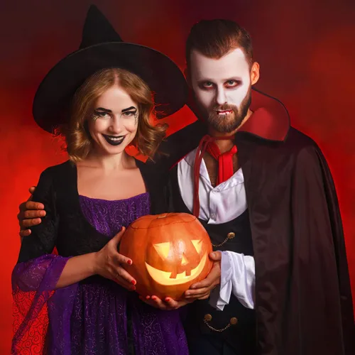 Vista 7 de Ciieeo Capa de vampiro de Halloween de 1.4M para mascarada, capa de vampiro genial, Como se muestra