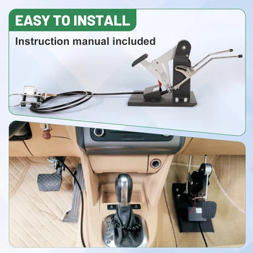 Vista 5 de Pedal Universal Dual de Freno para el Lado del Pasajero para Entrenamiento del Conductor y Uso en Múltiples Vehículos, Sistema Hidráulico de Doble