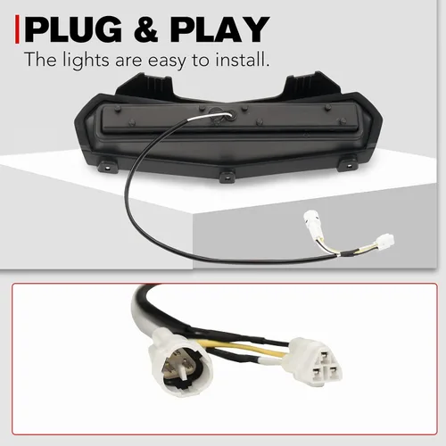 Vista 3 de A & UTV PRO Luz LED de capó para Yamaha Wolverine RMAX RMAX2 RMAX4 1000 2021-2025, accesorios 2021-2025, panel de capó auxiliar delantero DRL Scoop