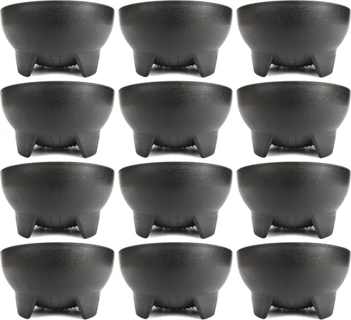 Vista 9 de Juego de 6 cuencos de salsa negra. 4.5 pulgadas de diámetro, cuencos de 12 onzas perfectos para fiestas, eventos o uso regular. Ideal para salsas