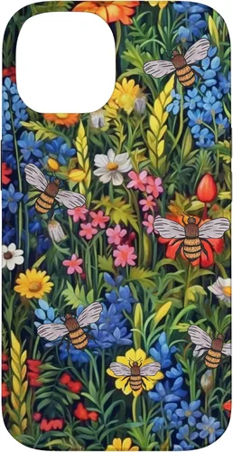 Vista 4 de Funda para iPhone 12 mini Bees And Wildflowers