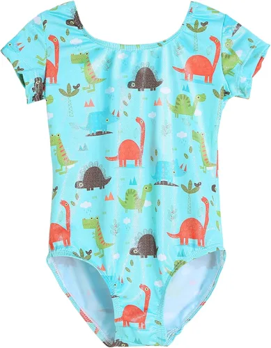 Vista 3 de Maillot para niñas Gimnasia Spakle Dino Print Ballet Dance Unitards