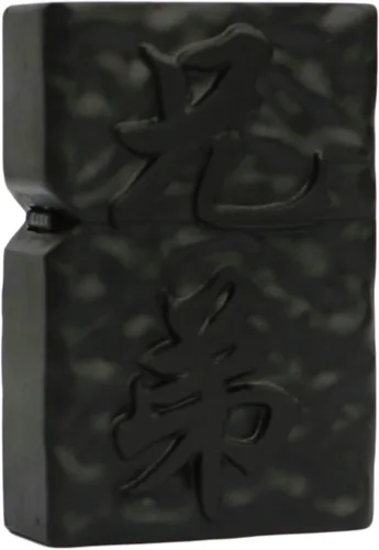 Vista 26 de Carcasa exterior de encendedor tallado en madera negra de ébano natural para kit de inserción Zippo (1000 brazos Avalokiteshvara de la diosa 3#)