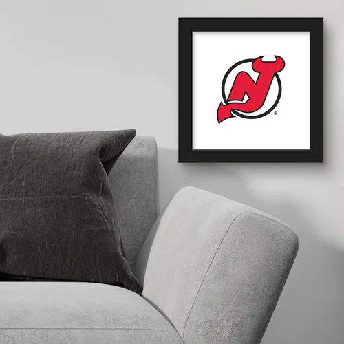 Vista 4 de Trends International Gallery Pops NHL New Jersey Devils - Póster de pared con logotipo primario, 12.00 x 12.00 pulgadas, versión de marco negro
