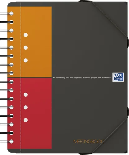 Vista 10 de OXFORD 100104329 Activebook International A4 + a cuadros con índice indexable y bolsillo para documentos, bloque de cuaderno en espiral gris, una