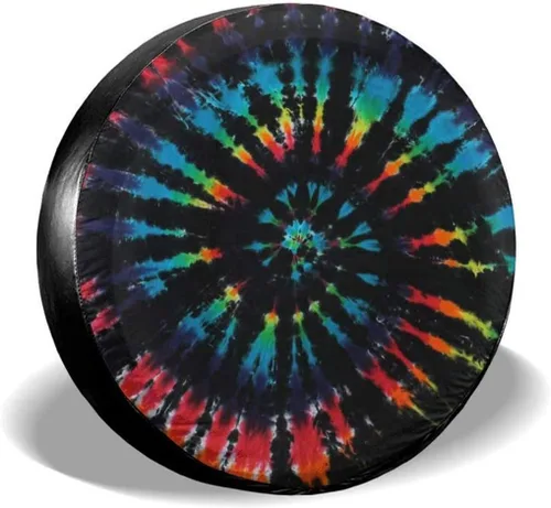Vista 2 de Cubierta de neumático de repuesto personalizada, cubiertas de rueda universales personalizadas, añade tu propio texto e imagen, para Jeep, remolque