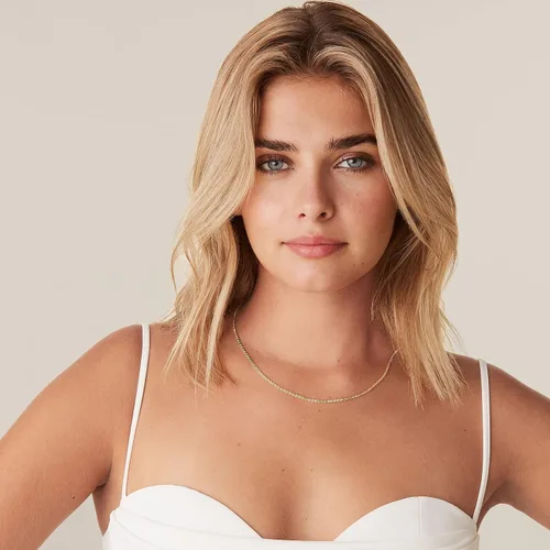 Vista 2 de Pavoi Collar de cadena de eslabones ajustables chapado en oro de 14 quilates, para mujer, cadena de oro con ancla marina, con cuentas estilo cuerda