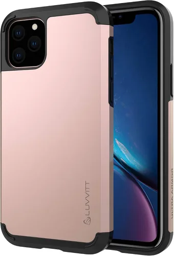 Vista 10 de Luvvitt Ultra Armor - Funda diseñada para iPhone 11 Pro Max 6.5 2019 con placa de metal extraíble para soporte magnético