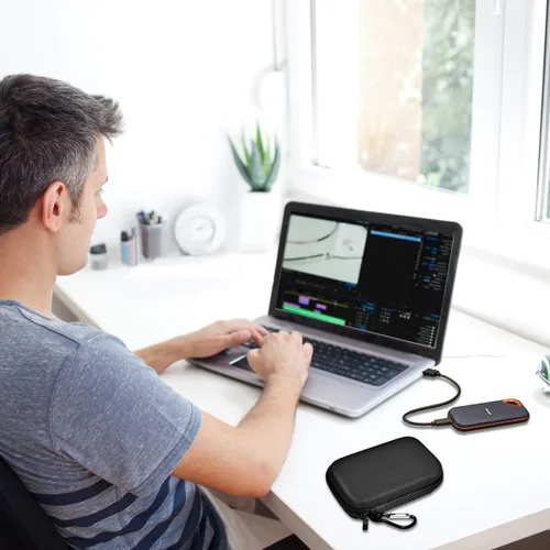 Vista 8 de 2 fundas rígidas para SSD externo portátil Sandisk 500GB/1TB/2TB/4TB y PRO 500GB/1TB/2TB/4TB