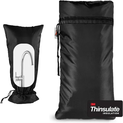 Vista 14 de Cubiertas XXL para grifos al aire libre para invierno, protector anticongelante de 3M Thinsulate para aspersores, 63.5 cm x 33 cm para grifos