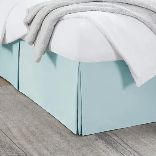 Vista 29 de Nestl Falda de cama individual blanca – Falda de cama de tamaño individual de 14 pulgadas de caída – Faldas de cama de microfibra cepillada – Falda