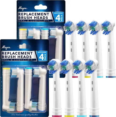 Vista 11 de Cabezales de repuesto profesionales para cepillos de dientes blancos con blanqueamiento 3D, compatible con cepillo de dientes eléctrico Oral-B