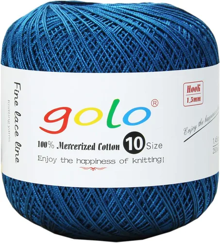 Vista 130 de Golo - 3 bolas de hilo de ganchillo tamaño 10, hilo de crochet para tejer a mano 102