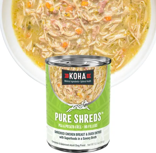 Vista 12 de KOHA Pure Shreds - Entrada de carne para perros, latas de 12.5 onzas (paquete de 12)
