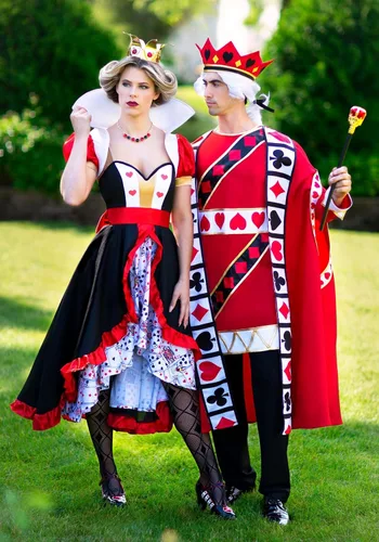Vista 8 de Women's Flirty Queen of Hearts Costume, Corset, Shrug Jacket, and Skirt Adult Outfit for Halloween Costume and Roleplay