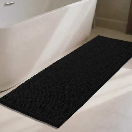 Vista 12 de Alfombras de baño de 47 x 17 pulgadas, súper absorbentes, suaves, gruesas, lavables a máquina, tapete de baño de felpilla antideslizante, tapete