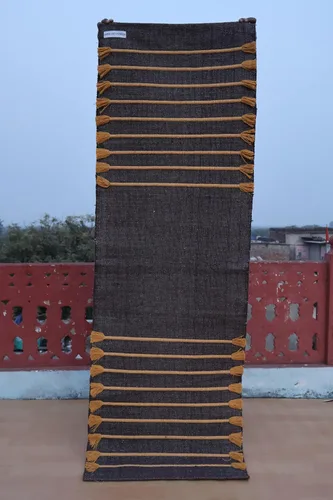 Vista 6 de Jaipur Art & Rugs - Alfombra de yoga de algodón, respetuosa con el medio ambiente, tejida a mano, gruesa (0.945 x 2.835 x 0.197 in)