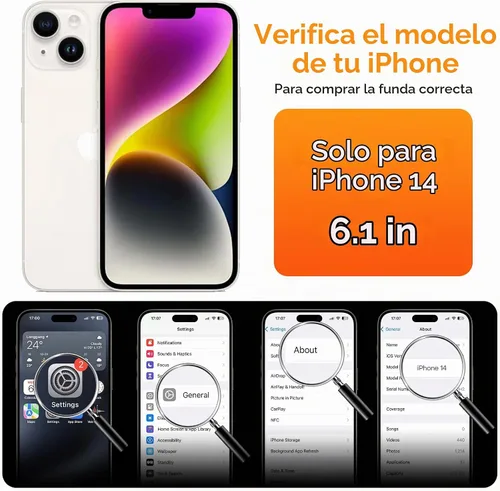 Vista 2 de CellEver Funda de silicona resistente para iPhone 14 [protección de cámara] [revestimiento antiaceite] protección militar contra caídas