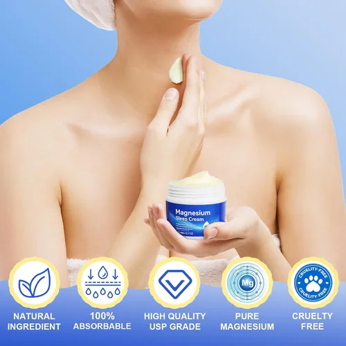 Vista 5 de Aceite de magnesio para pies, crema tópica de magnesio, alta concentración Zechstein genuino, 1 paquete
