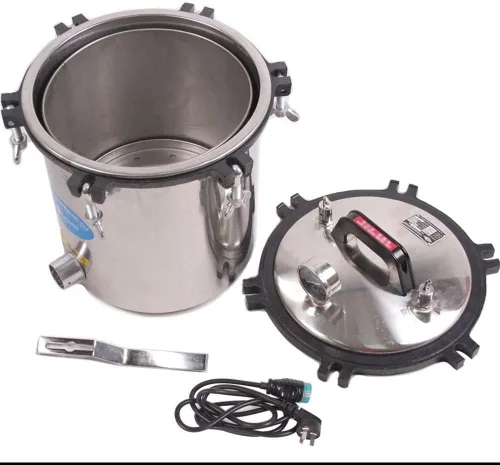 Vista 7 de Esterilizador de vapor eléctrico con autoclave con calefacción, 4.7 galones (18L), recipiente a presión de carcasa de acero inoxidable