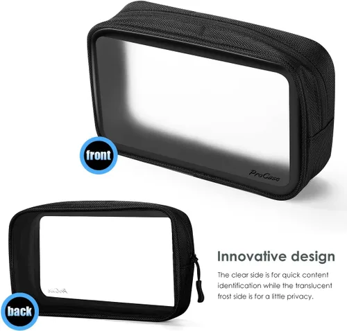 Vista 4 de ProCase Bolsa para dispositivos electrónicos, organizador de accesorios de viaje, bolsa de almacenamiento para disco duro, ratón, cables USB